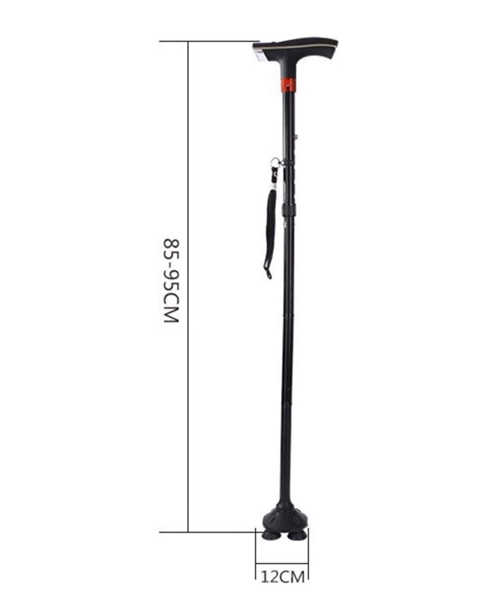 Sklopivi štap za sigurno hodanje sa LED svetlom za stare osobe 55