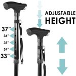 Sklopivi štap za hodanje sa LED svetlom podesiva visina 33