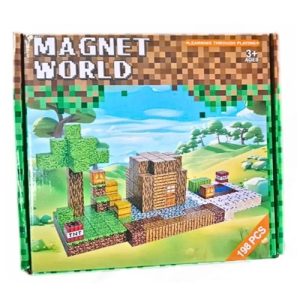 Minecraft Kocke Magnetne Kockice Za Decu - 198 delova sa 6 figurica